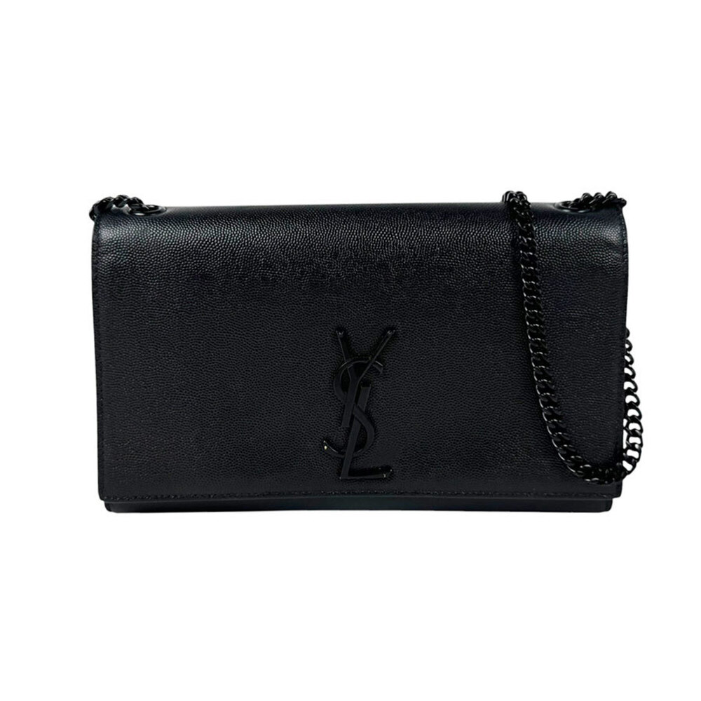 Saint Laurent shoulder bag, leather, metal, black, women's, z11124